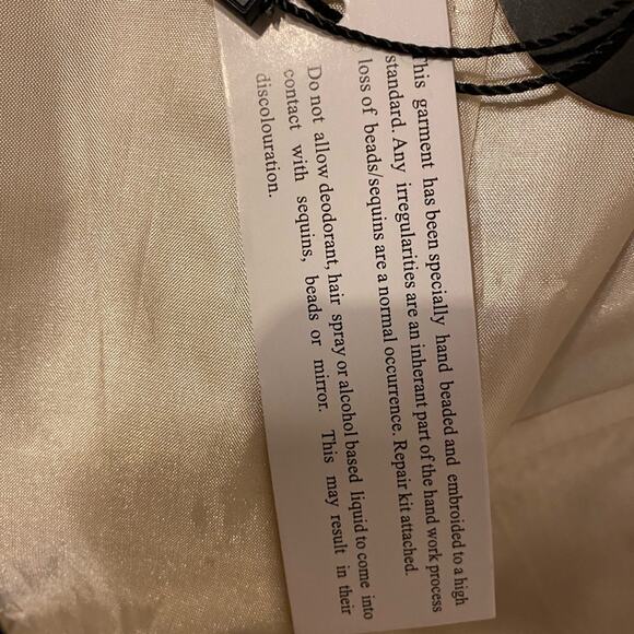 NWT VM Collection by Mori Lee Floral Lace Overlay 3/4 Sleeve Formal Gown, 10 - Picture 11 of 11